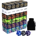 thumbnail image 1 of Juego de dados ORUNI Magic Counter 63 piezas con bolsa de terciopelo MTG TCG, 1 of 7