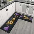 thumbnail image 3 of Halloween Kitchen Rug Set Of 2 Non Slip Kitchen Mats for Floor,Halloween Scary Ghost Boo Spooky Kitchen Runner for Bathroom,Room Cook (47x17+30x17 Inches), 3 of 7
