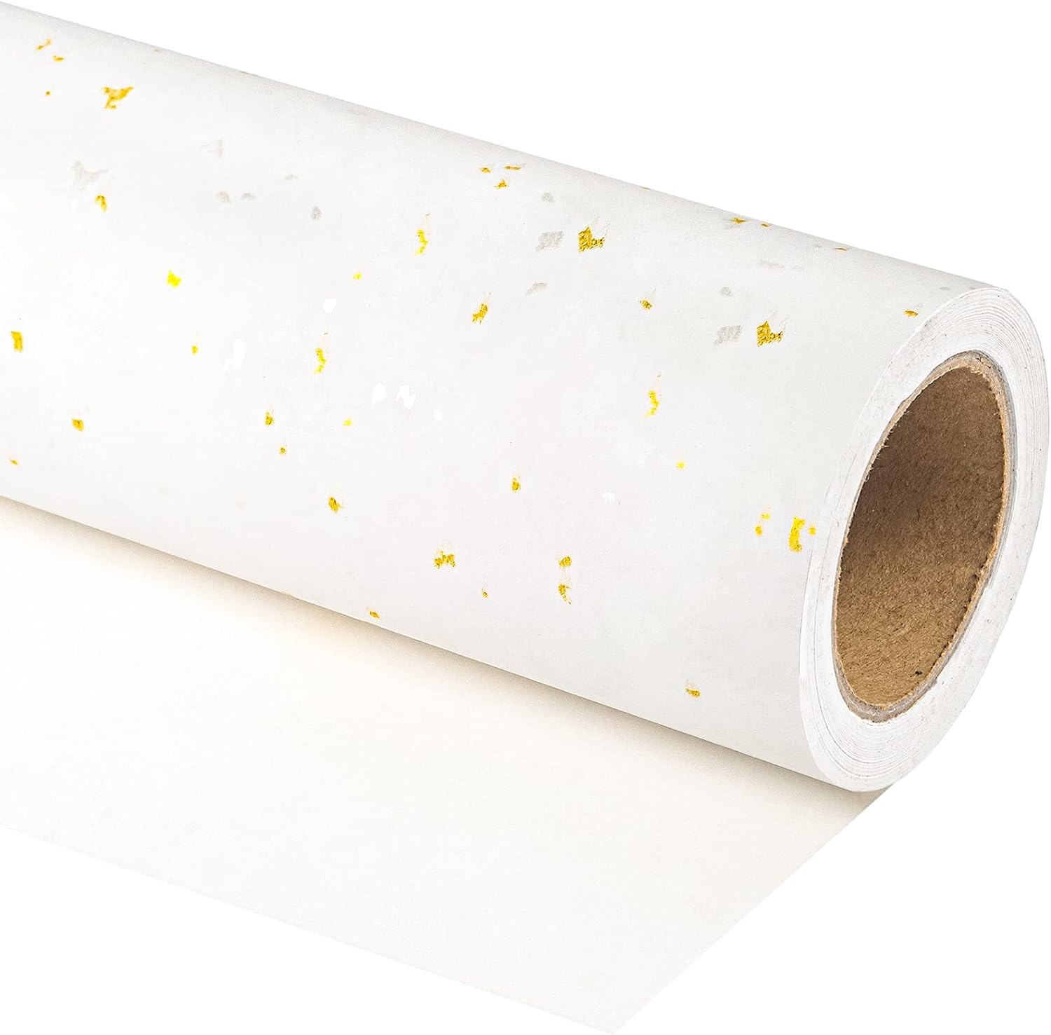 30 Inch Jumbo Ivory Wrapping Paper Roll - 30 Inch x 16.5 Feet - Ivory Gold Design with Silky Touch Perfect for Birthday, Holiday, Wedding, Baby Shower