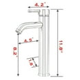 thumbnail image 2 of Sandinrayli 3/8" Kitchen Faucets Single Handle Basin Vanity Bathroom Sink Faucet Mixer Taps Faucet Chrome, 2 of 7