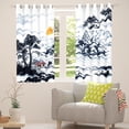 thumbnail image 5 of Traditional Ink Painting Blackout Curtains Japanese Style Curtains, Rustic Lodge Cabin Curtains & Drapes Country Sunset Scene Living Room Curtains, Nature Mountain Pine Tree Window Curtains, 5 of 6