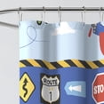thumbnail image 5 of Trains and Trucks Yellow, Polyester Shower Curtain, Dream Factory, 70"x72", 1 Each, 5 of 5