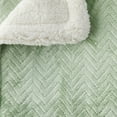 thumbnail image 5 of Parent's Choice Plush Reversible Green Unisex Polyester Baby Blanket, 5 of 11