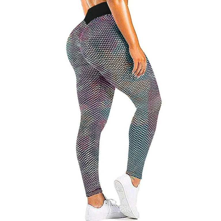 LEEy-World Workout Leggings Seamless Leggings for Women High Waisted Acid  Washed Ribbed Workout Gym Yoga Pants Blue,XL 