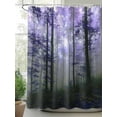thumbnail image 2 of Fall Shower Curtain Forest Shower Curtains for Bathroom Thanksgiving Decor, Waterproof Polyester Shower Curtain Set with Hooks, Stall Long Size 54"x78" Purple Leaves Tree, 2 of 6