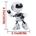 thumbnail image 3 of IROINID Novelty Puzzle Alloy Robot Induction Music And Light Variable Modeling Toy Gift, 3 of 6