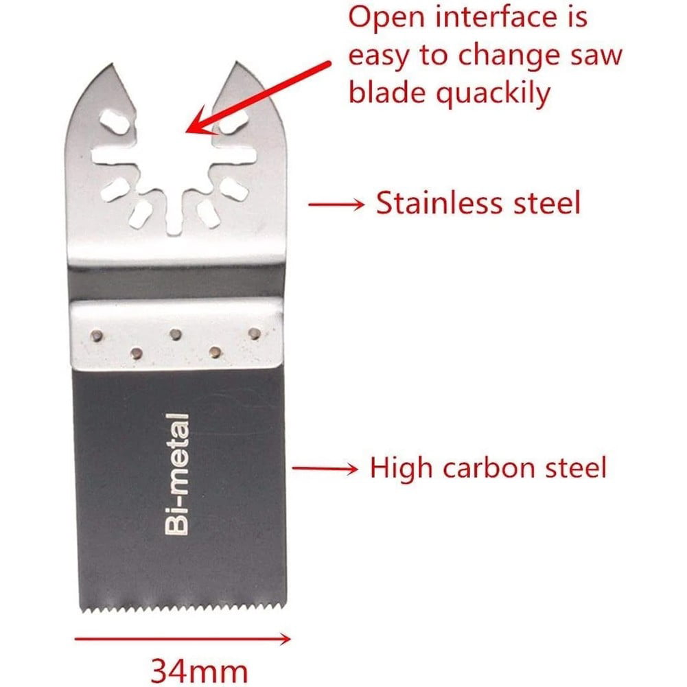 10PCS Durable Bi-Metal Oscillating 34mm Teeth Hole Steel Saw Blades DIY Tools 