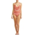 thumbnail image 2 of No Boundaries Juniors Sunbaked Stripe One Piece Swimsuit, 2 of 4