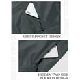 thumbnail image 3 of Little Donkey Andy Windbreaker for Women, Breathable Water Resistant Light Jacket with Hooded Iron Grey XXL, 3 of 7