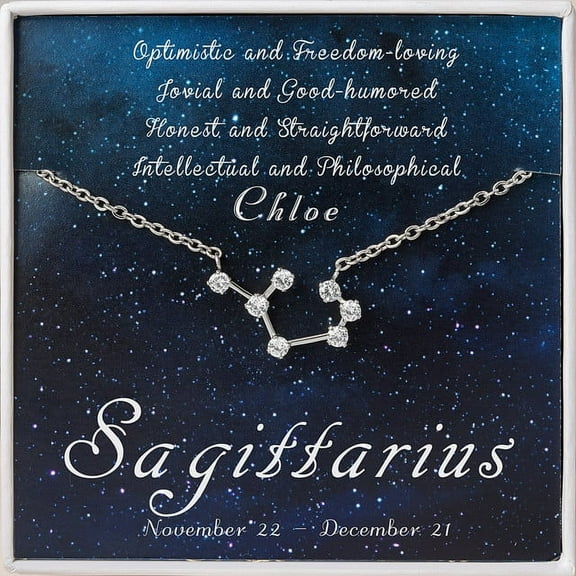 Personalized Zodiac Necklace - Cancer Zodiac - Leo Necklace - Scorpio Necklace - Aries Necklace - Taurus Necklace - Gemini Necklace -Zodiac Necklace Gold