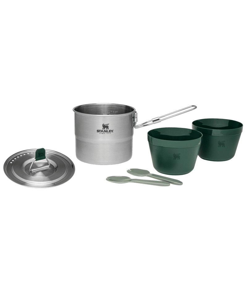 Outdoor 6pc Stainless Steel Camping Cookware Picnic Cooking Pot Pan Cup Bowl Set 