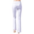 thumbnail image 4 of nuveti Pantalones de yoga de talle alto con corte de bota para mujer, 4 bolsillos, pantalones de entrenamiento, control de barriga, pantalones de trabajo para mujer, pantalones de vestir (blanco 3XL), 4 of 5