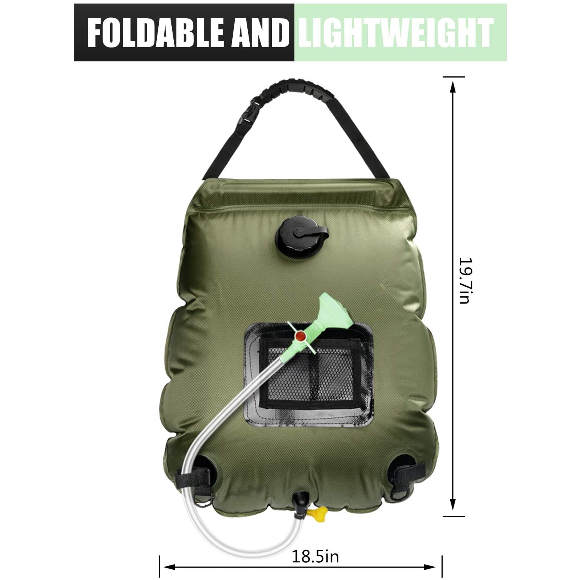 Douche Solaire Portable Camping 20L - Avec Tuyau Et Pommeau, Chauffe Au Soleil - Neuf Générique