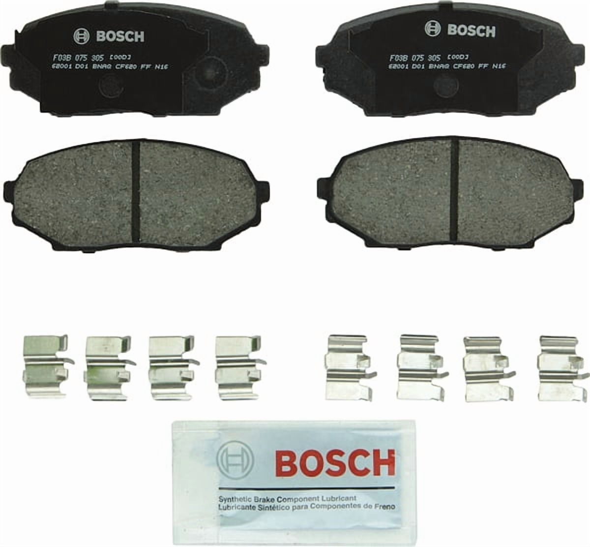Bosch Quiet Cast Premium w/Hardware Brake Pad Set, and Shims Fits select: 1990-1993 MAZDA MX-5 MIATA