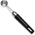 thumbnail image 1 of 1 pack Black Ice Cream Scoop Stainless Steel Melon Scoop 20cm for Watermelon Ice Cream (Silver), 1 of 4