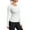 White, variant on Womens Workout Shirts Long Sleeved Seamless Compression Sports Top Round Neck Lightweight Athletic Shirts