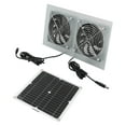 15W Solar Panel Powered Fan Efficient Solar Powered Dual Fan Kits for