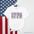 thumbnail image 6 of Retro America 1776 Floral T-Shirt, Land of the Free Patriotic Tee, 6 of 6