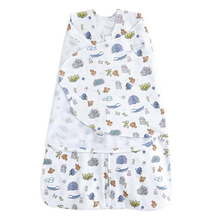 HALO great barrier reef cotton SleepSack swaddle -NB