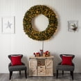 thumbnail image 6 of Nearly Natural Large Christmas PVC Flocked Clear Prelit LED Corded Wreath, 60" (Green), 6 of 7
