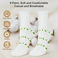 thumbnail image 3 of Smilooen 8 Pack Womens Mid Crew Socks Casual Ankle High Running Athletic Socks for Women, 3 of 6