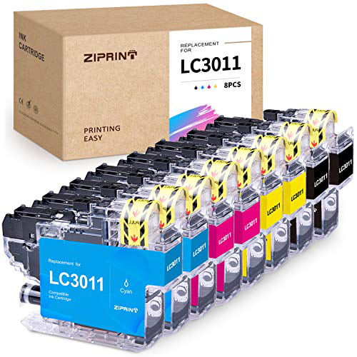 Ziprint Compatible Ink Cartridge Replacement for Brother LC3011 LC-3011 use with Brother MFC-J497DW MFC-J895DW MFC-J491DW MFC-J690DW Black, Cyan, Magenta, Yellow, 10-Pack 