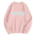 thumbnail image 5 of Jkety Christmas Clothing for Women Christmas Sweatshirts Women: Sequin Merry Christmas Letter Print Sweater Embroidered Striped Xmas Pullover Tops Pink,2XL, 5 of 6