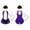 Purple, variant on TiaoBug Girls Halloween Circus Ringmaster 4Pcs Costume Sleeveless Leotard Dress with Hat Magic Wand Gloves Sets Black 14