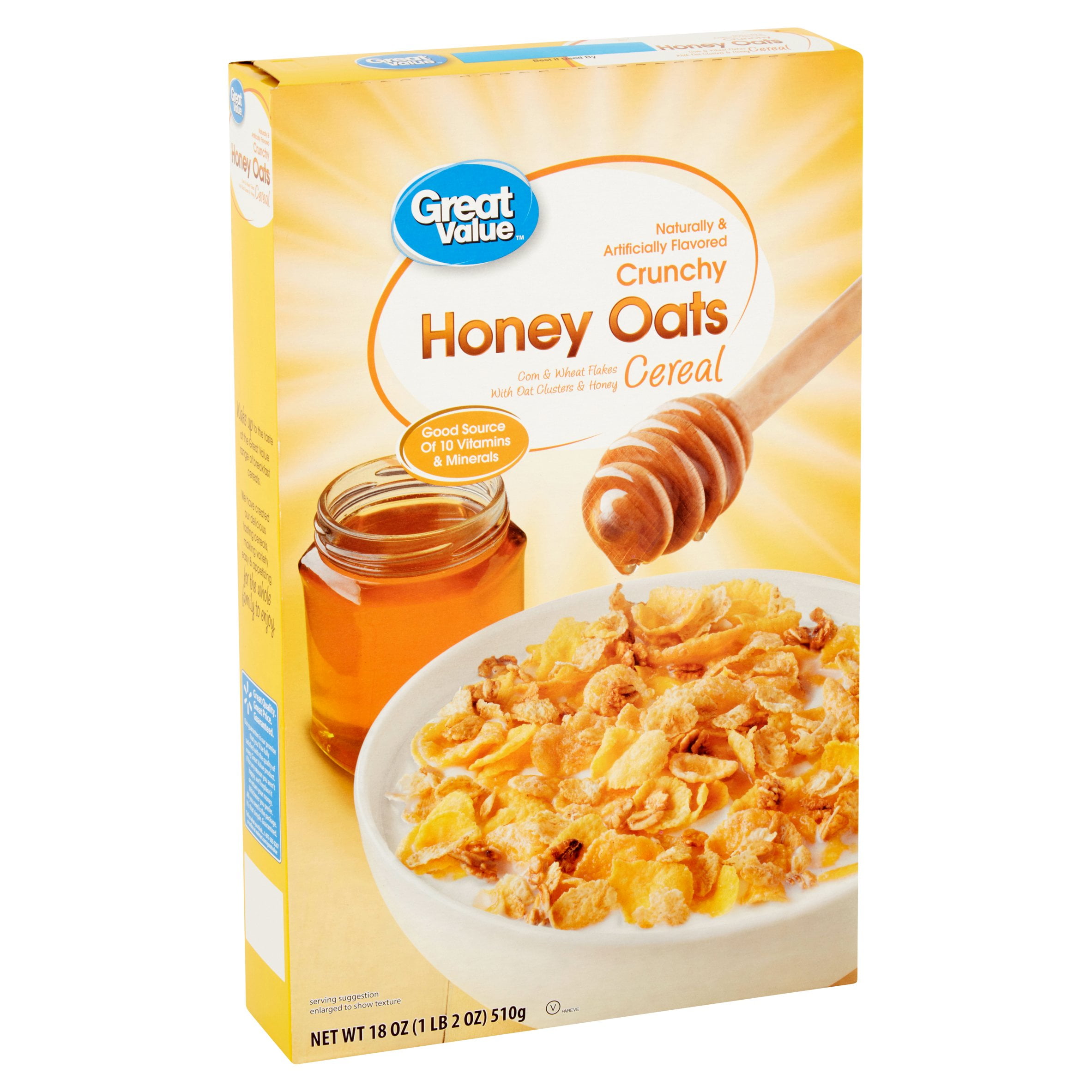 Great Value Crunchy Honey Oats Cereal 18 Oz Walmart Com Walmart Com Great Value Crunchy Honey Oats Cereal 18 Oz Walmart Com Walmart Com