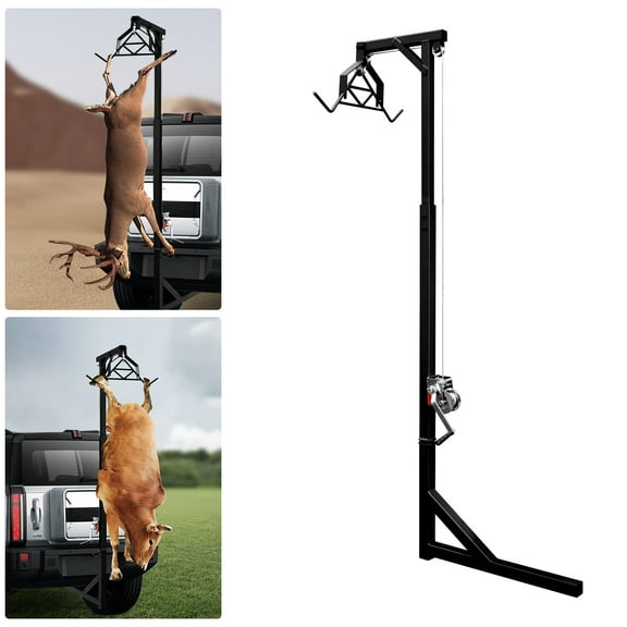 LiHUiee Truck Hitch Game Hoist&Gambrel-500lbs with 360 Degree Swivel-Complete Hoist Kit for Factories, Homes