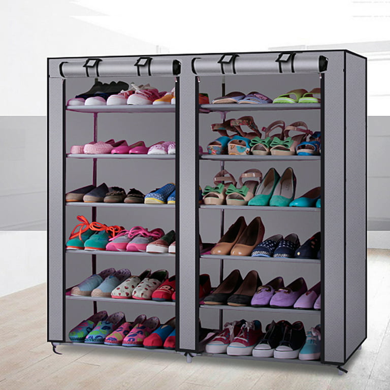 Under 30$ 10 Tier 40 Pairs Shoe Rack with Dustproof Cover Large Shoe  Storage Organizer Cabinet for Closet, Bedroom, Entryway, Hallway, Dorm Room  