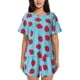 thumbnail image 1 of Fotbe Strawberries Conjunto de Pijama Estampado para Mujer, 2 Piezas, Ropa de Dormir con Camiseta de Manga Corta y Shorts Suaves-Small, 1 of 6