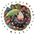 thumbnail image 2 of Mys Aurora Rompecabezas de madera Mandala Parrot Rompecabezas de 200 piezas Rompecabezas de madera de forma única para adultos y niños Juego familiar 11.2 x 11.2 pulgadas, 2 of 5