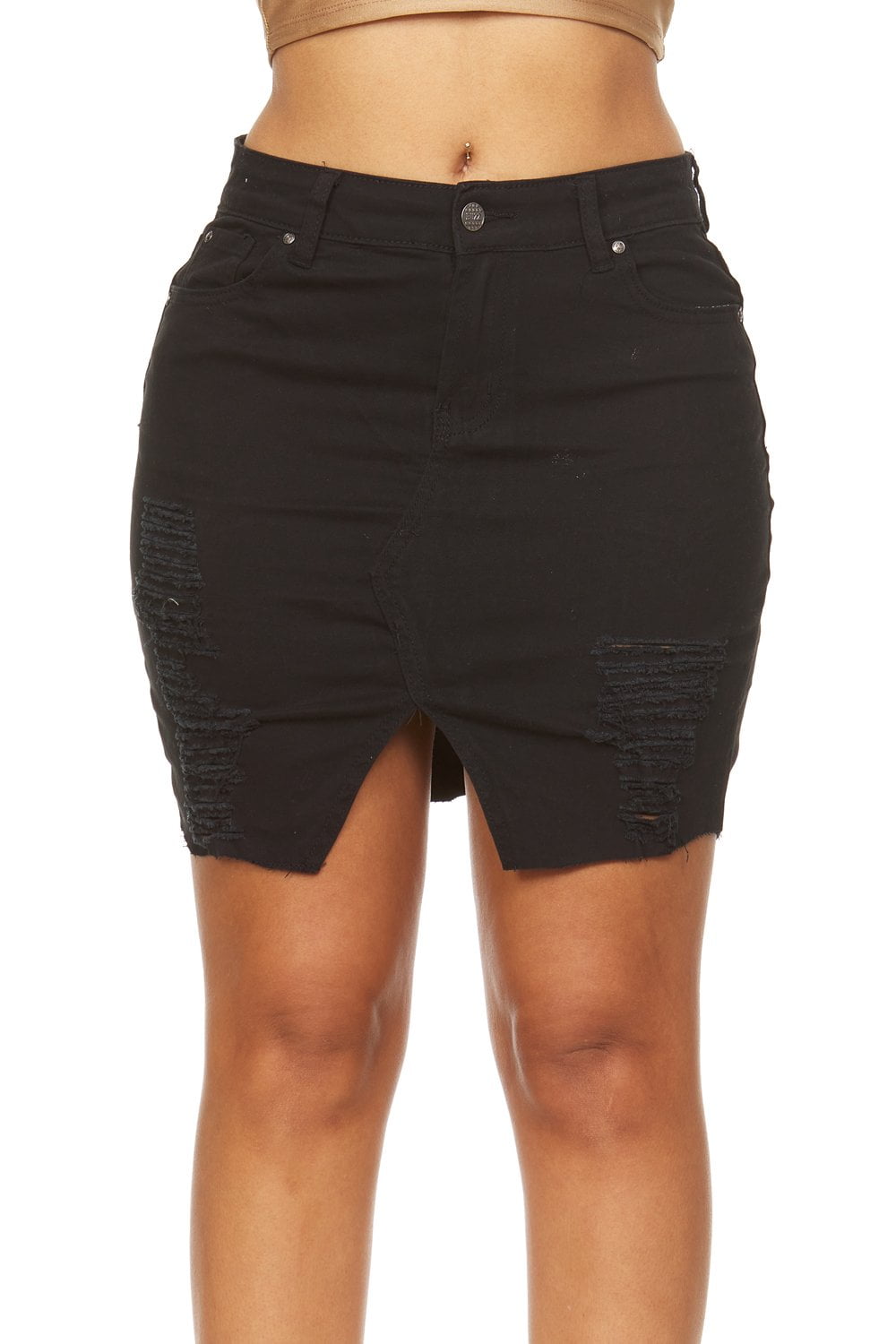 cute black denim skirt