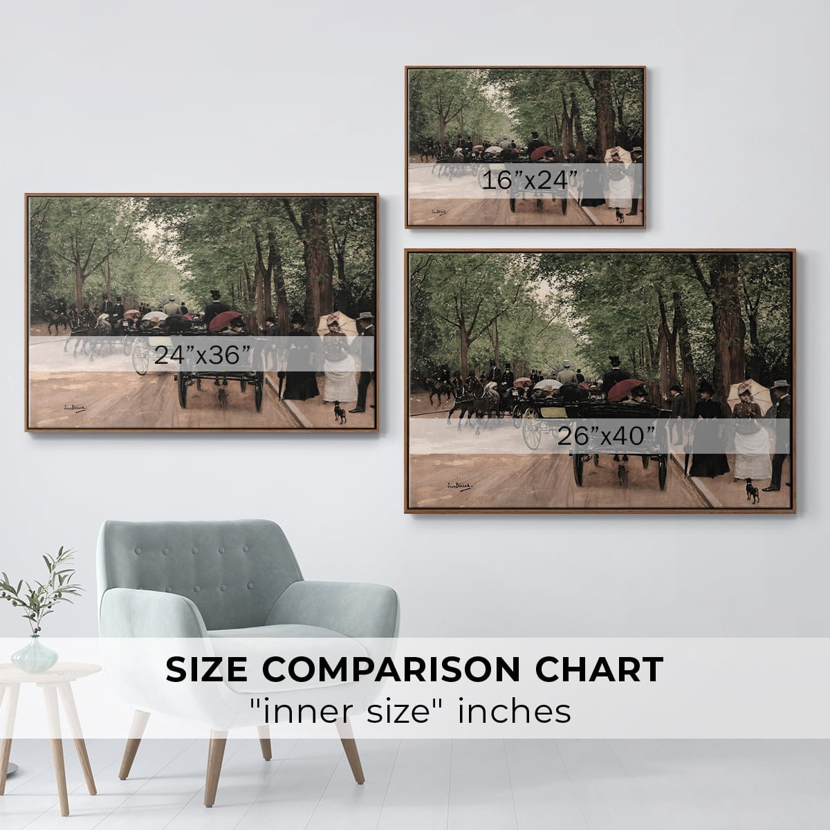 Vintage Animal Print-XXX By Wexford Home Framed in Walnut Wood Gallery Wrapped Canvas 17 in. x 25 in.