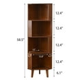 thumbnail image 4 of BALANBO 4-Tier Corner Bookshelf, Corner Shelf, 71.5" Tall Bookcase for Living Room Home Office, 4 of 7