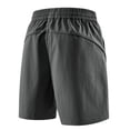 thumbnail image 7 of lcziwo Men Shorts with Pockets Summer Outdoor Elastic Waist Beach Shorts Hiking Fishing Casual Drawstring Dress Shorts Dark Gray XXL, 7 of 7