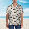 thumbnail image 4 of Daiia Horse Hawaiian Shirt for Men Gentle Cotton Regular Short Sleeve Casual-X-Large, 4 of 9