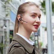 New bee Bluetooth Earpiece V5.2 Wireless Headset,24H Talk/180Days Standby,ENC Dual Mic Noise Cancelling,270°Rotatable Mic,Left/Right Ear Compatible for Work/Driver/Business/iPhone/Android,Black