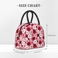 thumbnail image 2 of Gaeub Rose Lunch Bag Water-Resistant, Leakproof, Durable, with Spacious Main Compartment and Front Pocket, for School, Work, Picnic, Outdoor Use-One Size, 2 of 6