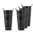 thumbnail image 4 of jifeng 4 Pieces French Floral Bucket Container Pots for Deck Black, 4 of 9