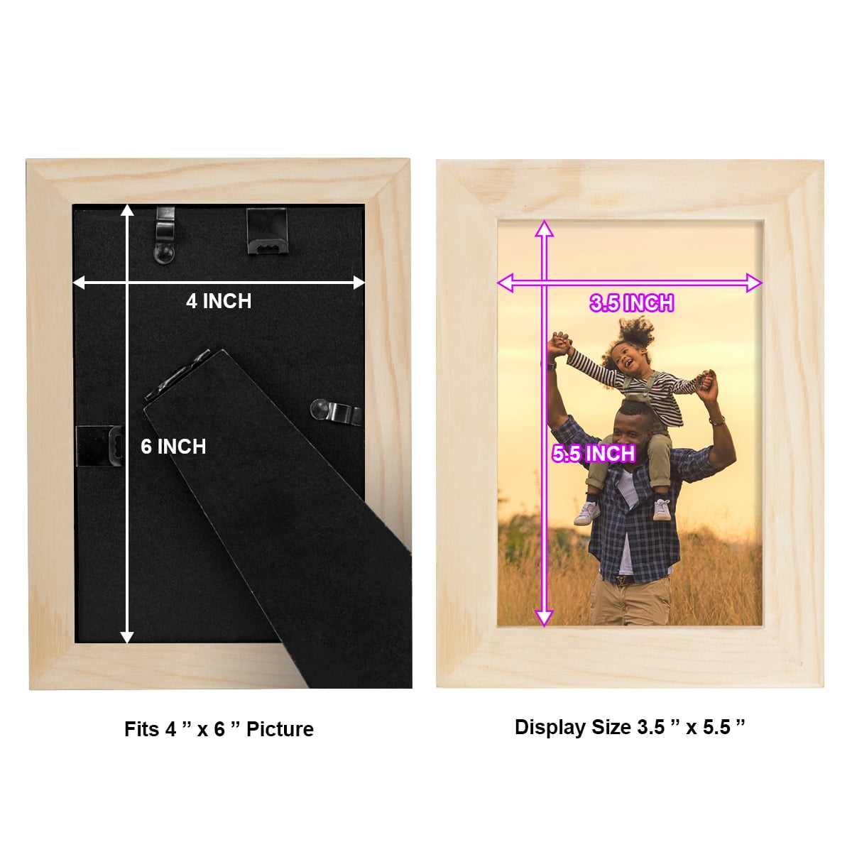 4x6 Wood Grain Picture Frame - Palo Santo