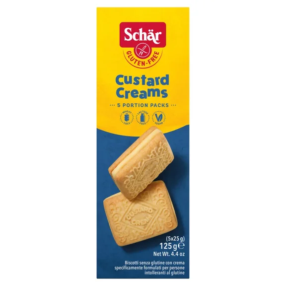 Schar Gluten Free Custard Creams 125g (Pack of 3)