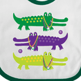thumbnail image 4 of Inktastic Mardi Gras Holiday Alligators Boys or Girls Baby Bib, 4 of 4
