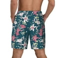 thumbnail image 2 of Lsque Mens Swim Trunks Lilies Flowers Pattern - Bathing Suit Compression Liner - Beach Swim Shorts Swimwear - (S-3XL) - Stretch Quick Dry -XX-Large, 2 of 9