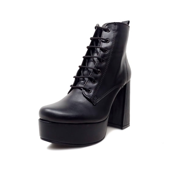 Bota Dasalo Negra De Agujeta Con Plataforma Para Mujer