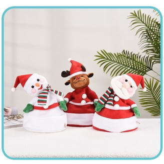 VioraWhite Singing & Dancing Christmas Tree Santa Claus Plush Toy - Interactive Animated Figure With 8 Songs, Lights & Repeat Function