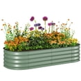 thumbnail image 1 of Outsunny Jardinière Surélevée Galvanisée, 4,9 x 2 x 1 Pi, Vert, 1 of 10