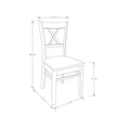 thumbnail image 3 of Glenwillow Home Cross Back Wood Dining Chair (Set of 2), 3 of 4