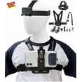 thumbnail image 1 of POV Phone Chest Mount Head Strap Holder Vlogging Kit for iPhone & Android, 1 of 5